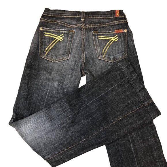 7 FOR ALL MANKIND DARK DENIM FLARE 26 - Picture 3 of 14